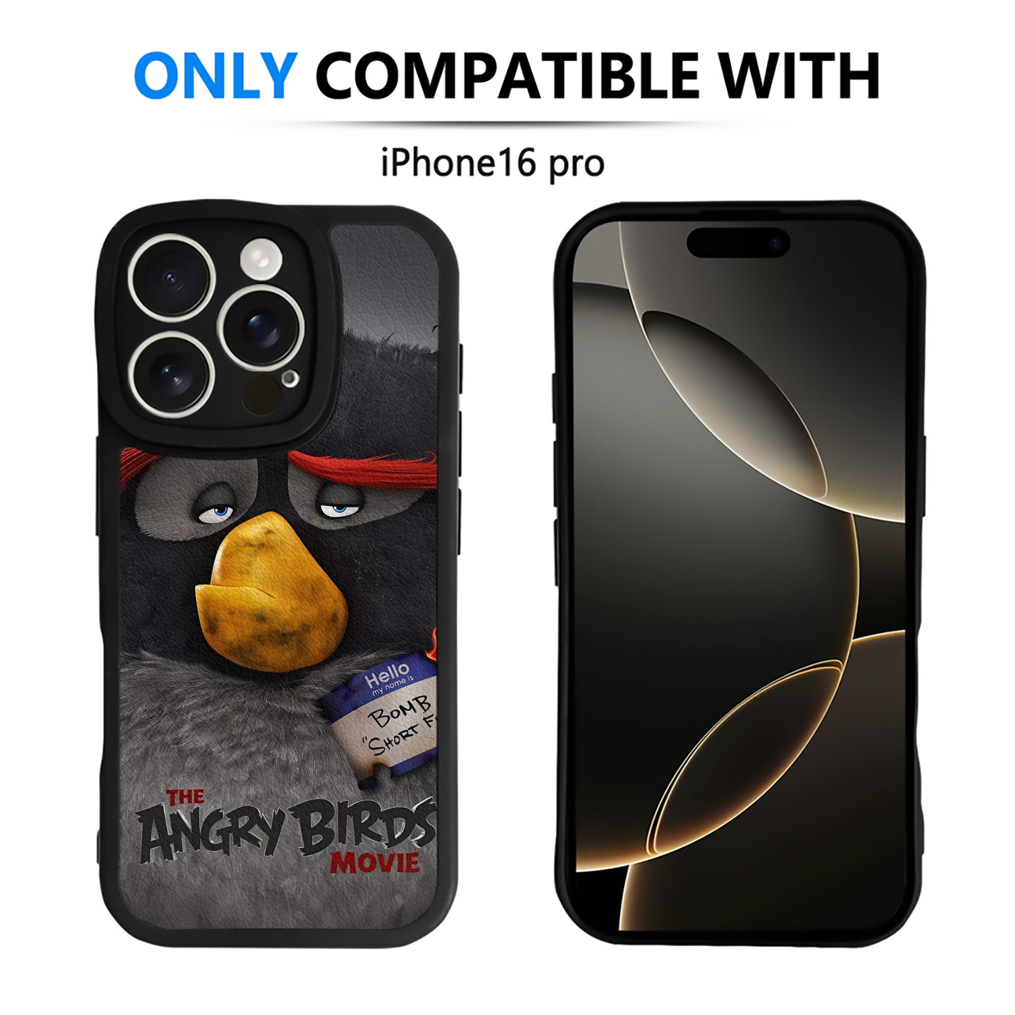 （画像用） Angry Birds アングリーバード 【iPhone 16シリーズ対応】シリコンスマホケース（レザー調） 材質：シリコン